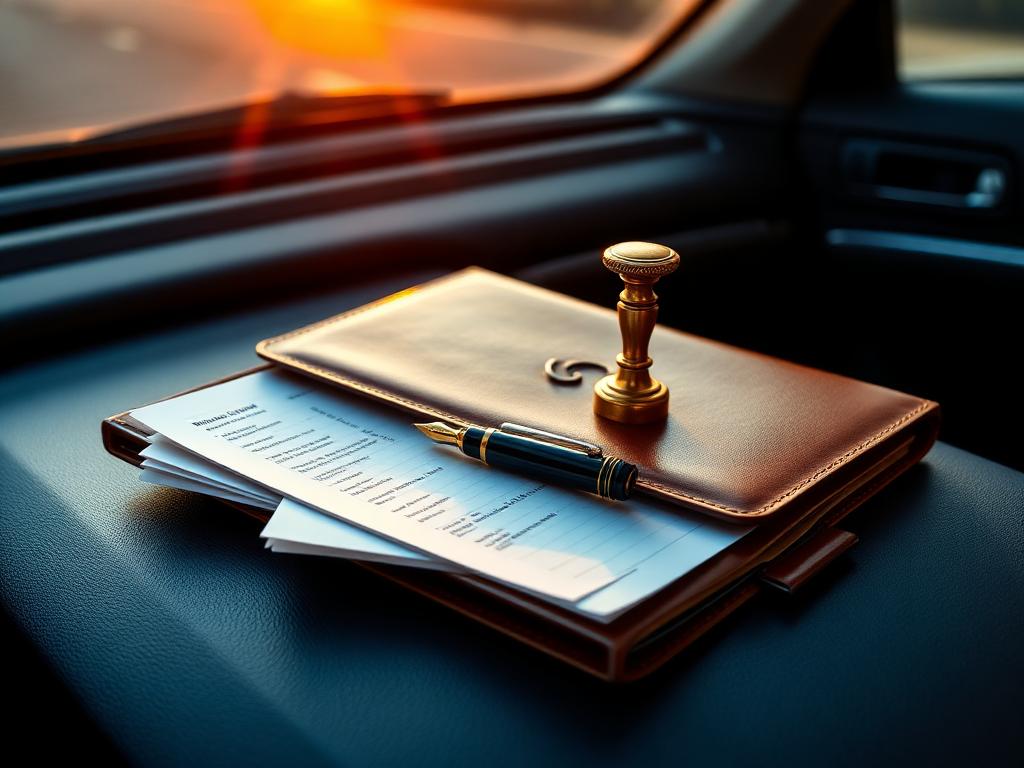 Notary supplies on a desk